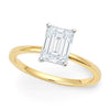 1 Carat Radiant Lab Grown IGI G/VS1 Diamond Solitaire Ring in 10K Yellow Gold