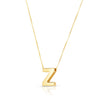 14K Yellow Gold Yours Truly Block Letter Initial Z Necklace