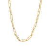 14k Yellow Gold High Polish Elongated Paperclip Jax Link Necklace