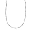 Sterling Silver Rhodium Plated CZ Tennis Necklace