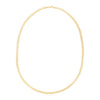 14k Yellow Gold High Polish The Textured Fancy Chain Necklace (4mm)