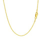 14k Yellow Gold Round Cable Link Chain (1.1 mm)