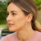 Sterling Silver Large Textured Round Hoop Earrings(1.6x60mm)