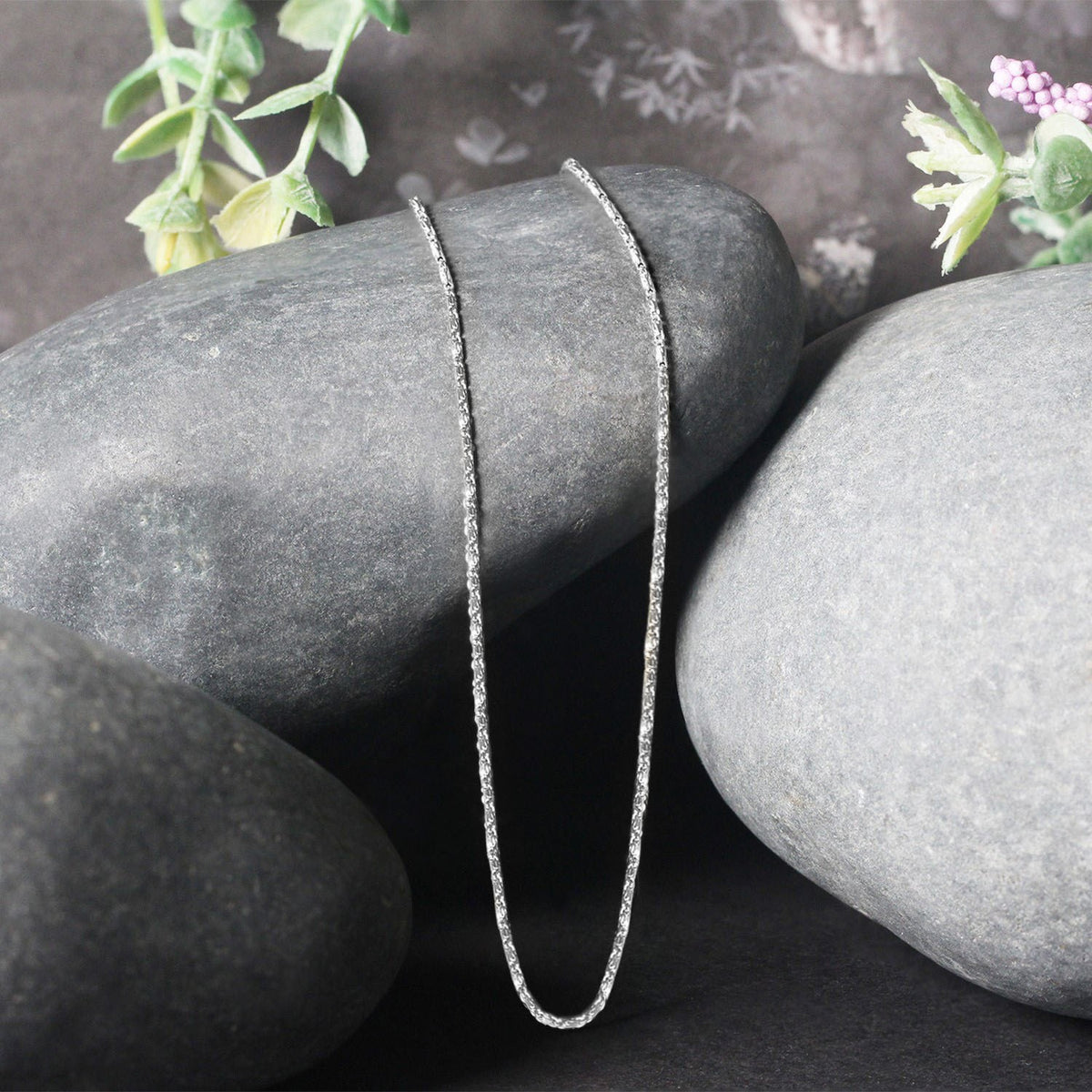 14k White Gold Lumina Pendant Chain (0.90 mm)