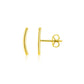 14k Yellow Gold Curve Climber Post Earrings