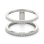 14k White Gold Dual Band Design Ring with Diamonds (1/3 cttw)