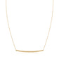 14k Yellow Gold Thin Textured Bar Necklace