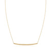 14k Yellow Gold Thin Textured Bar Necklace