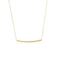 14k Yellow Gold Thin Textured Bar Necklace