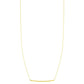 14k Yellow Gold Thin Textured Bar Necklace