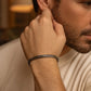 Sterling Silver Gunmetal Finish Franco Link Bracelet (4.60 mm)