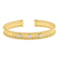 Two Toned Pallina Cuff Bangle in 14K Gold (9.00 mm)