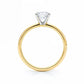 1 Carat Radiant Lab Grown IGI G/VS1 Diamond Solitaire Ring in 10K Yellow Gold