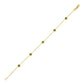 14K Yellow Gold Peridot Station Bracelet