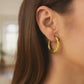 10k Yellow Gold Graduated Twisted Hoop Earrings