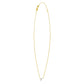 14K Yellow Gold Mini Diamond F Initial Pendant Necklace