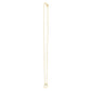 Open Heart and Pearl Necklace in 14K Yellow Gold