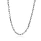 14k White Gold French Cable Link Chain (2.50 mm)