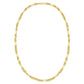 14K Yellow Gold Five And One Paperclip Link Chain Necklace