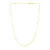 14K Yellow Gold Necklace with Triangles