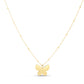 14k Yellow Gold Papillon Butterfly Necklace