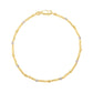 Two Tone Bar and Bead Bracelet in 14K Gold (1.70 mm)