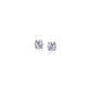 14k White Gold White Cubic Zirconia Stud Earrings(2mm)