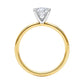 1 Carat Princess Lab Grown IGI G/VS1 Diamond Solitaire Ring in 14K Yellow Gold