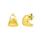 Puffed Up Graduated Hoop Earrings in 14K Yellow Gold