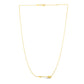 14k Yellow Gold Chain Necklace with Horizontal Arrow Pendant