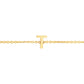 14K Yellow Gold Mini Initial T Bracelet
