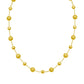 14K Yellow Gold Polished and Satin Pebble Necklace