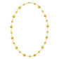 14K Yellow Gold Polished and Satin Pebble Necklace