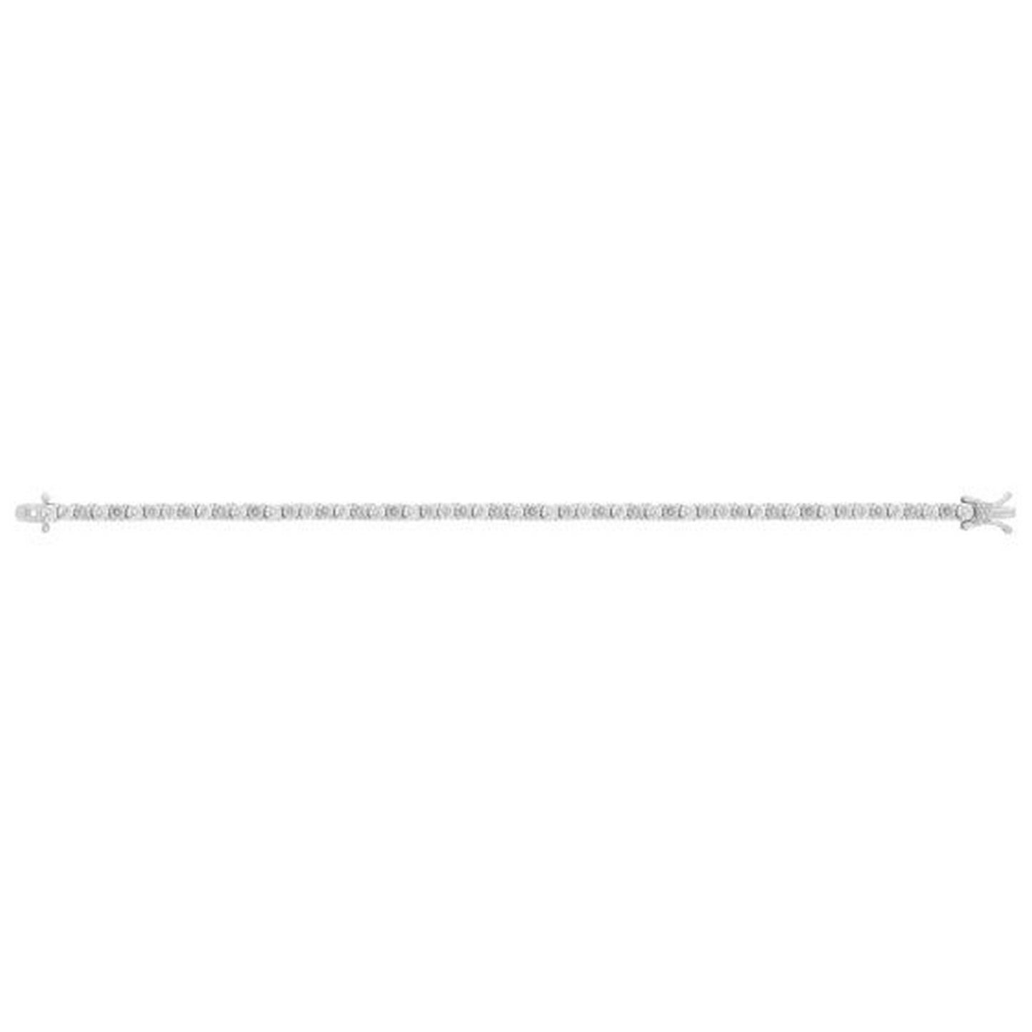 Sterling Silver Rhodium Plated CZ Tennis Necklace