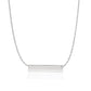 14k White Gold Smooth Flat Horizontal Bar Style Necklace