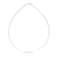 Sterling Silver Round Omega Style Chain Necklace with Rhodium Plating (1.55mm)