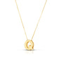 14K Yellow Gold Yours Truly Block Letter Initial Q Necklace