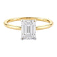 1.50Ct Emerald Lab Grown IGI G/VS1 Diamond Ring in 10K Yellow Gold