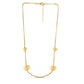 Sterling Silver Gold Plated Hearts Station Necklace