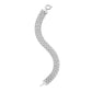 14k White Gold Faceted Panther Link Chain Bracelet