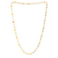 MOP Gem Heart Mirror Chain Necklace in 14K Yellow Gold