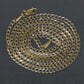 14k Two Tone Gold Pave Curb Chain (2.60 mm)