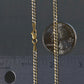 14k Two Tone Gold Pave Curb Chain (2.60 mm)