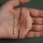 14k Two Tone Gold Pave Curb Chain (2.60 mm)
