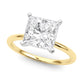 5 Carat Princess Lab Grown IGI G/VS1 Diamond Solitaire Ring in 14K Yellow Gold