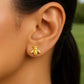 14k Yellow Gold Bee Stud Earrings
