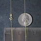 10k Yellow Gold Diamond Cut Cable Link Chain (0.87 mm)
