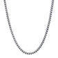 Sterling Silver Gunmetal Finish Franco Link Chain (4.60 mm)