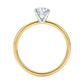 1 Carat Emerald Lab Grown IGI G/VS1 Diamond Solitaire Ring in 10K Yellow Gold
