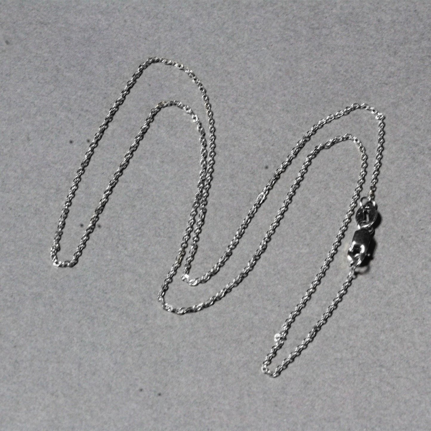 18k White Gold Diamond Cut Cable Link Chain (0.80 mm)